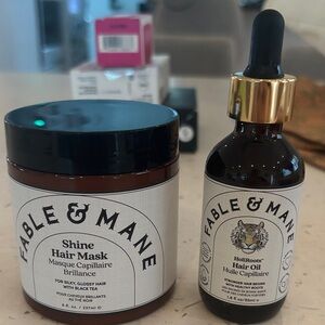 Fable & Mane New Shine Hair Mask and HoliRoots Hair Oil Set